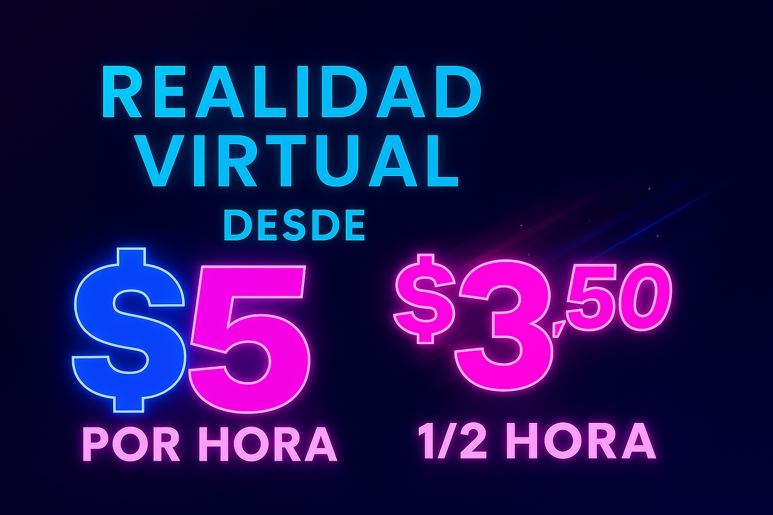 Desde $5 por hora